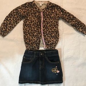 Children’s place girls sweater and matching skirt